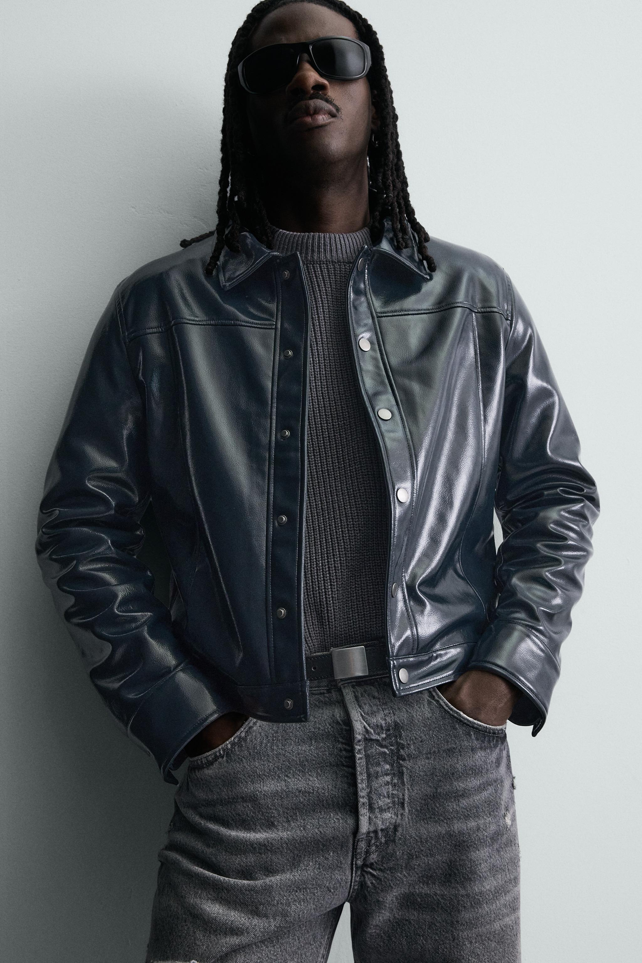 VINYL EFFECT OVERSHIRT